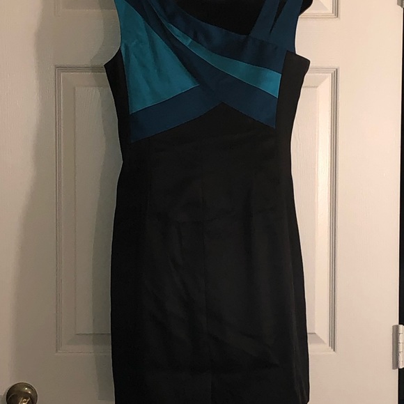 061. Jack Turquoise and Black Dress - Picture 3 of 3